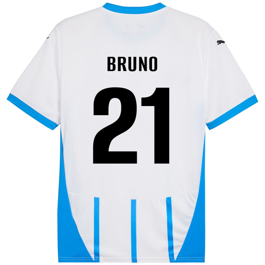 Niño Camiseta Kevin Bruno #21 Blanco Azul 2ª Equipación 2024/25 La Camisa México