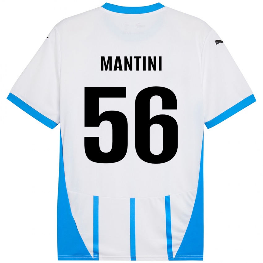 Niño Camiseta Raffaele Mantini #56 Blanco Azul 2ª Equipación 2024/25 La Camisa México