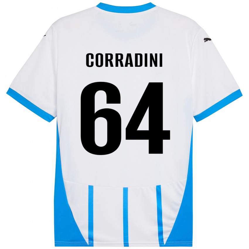 Niño Camiseta Francesco Corradini #64 Blanco Azul 2ª Equipación 2024/25 La Camisa México