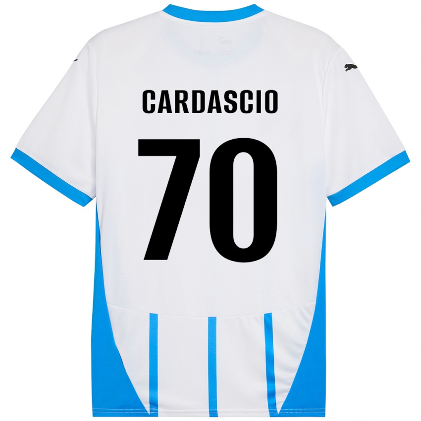 Niño Camiseta Alessandro Cardascio #70 Blanco Azul 2ª Equipación 2024/25 La Camisa México