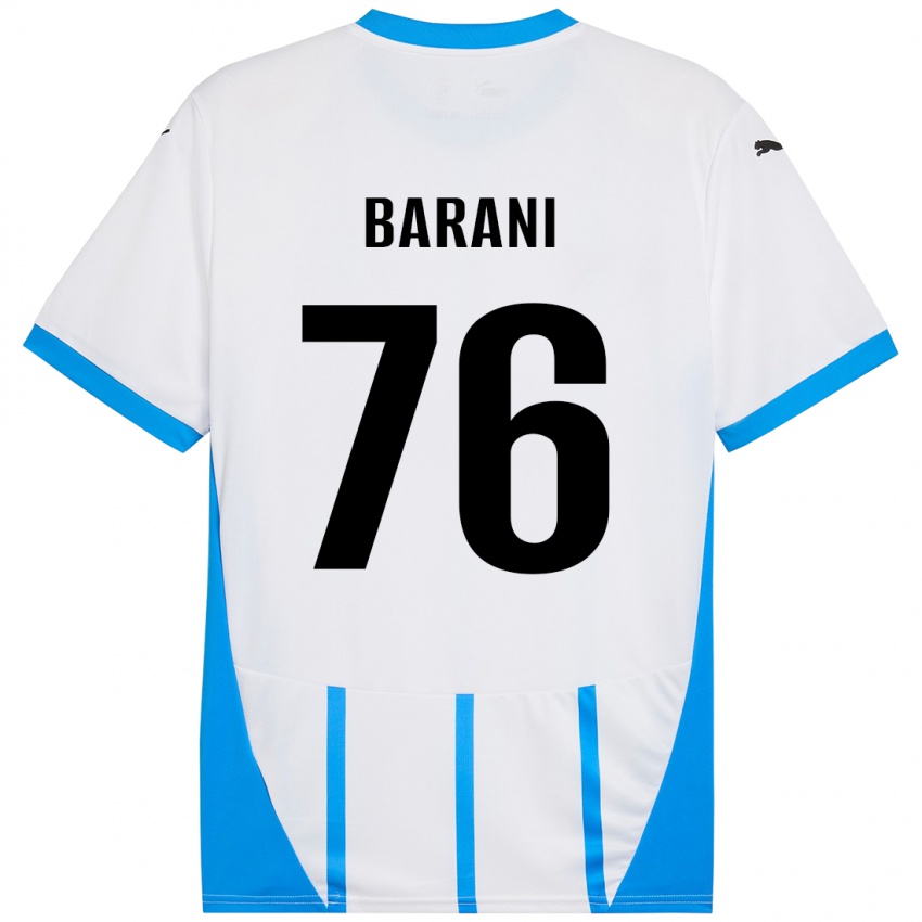 Niño Camiseta Luca Barani #76 Blanco Azul 2ª Equipación 2024/25 La Camisa México