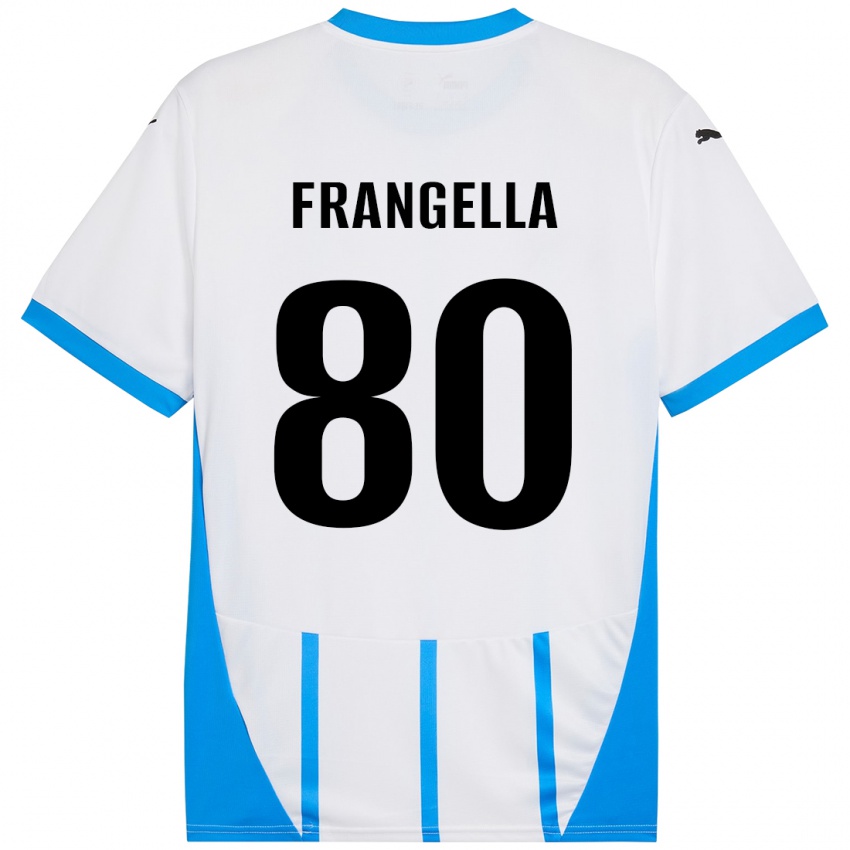 Niño Camiseta Christian Frangella #80 Blanco Azul 2ª Equipación 2024/25 La Camisa México