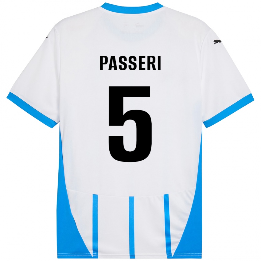 Niño Camiseta Angela Passeri #5 Blanco Azul 2ª Equipación 2024/25 La Camisa México