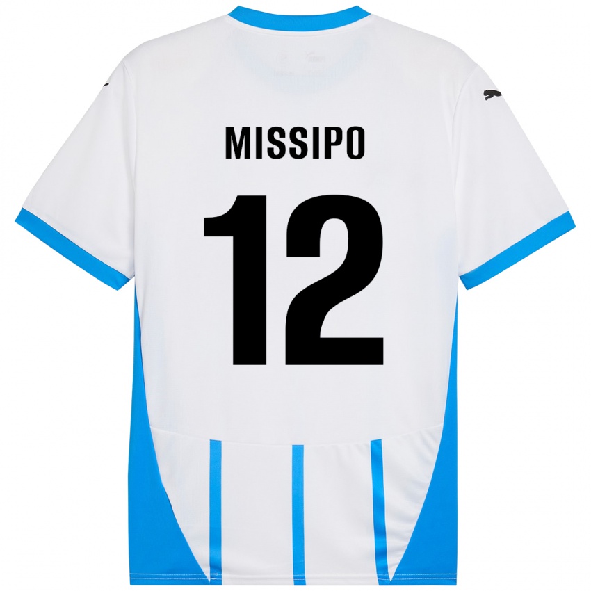 Niño Camiseta Kassandra Missipo #12 Blanco Azul 2ª Equipación 2024/25 La Camisa México