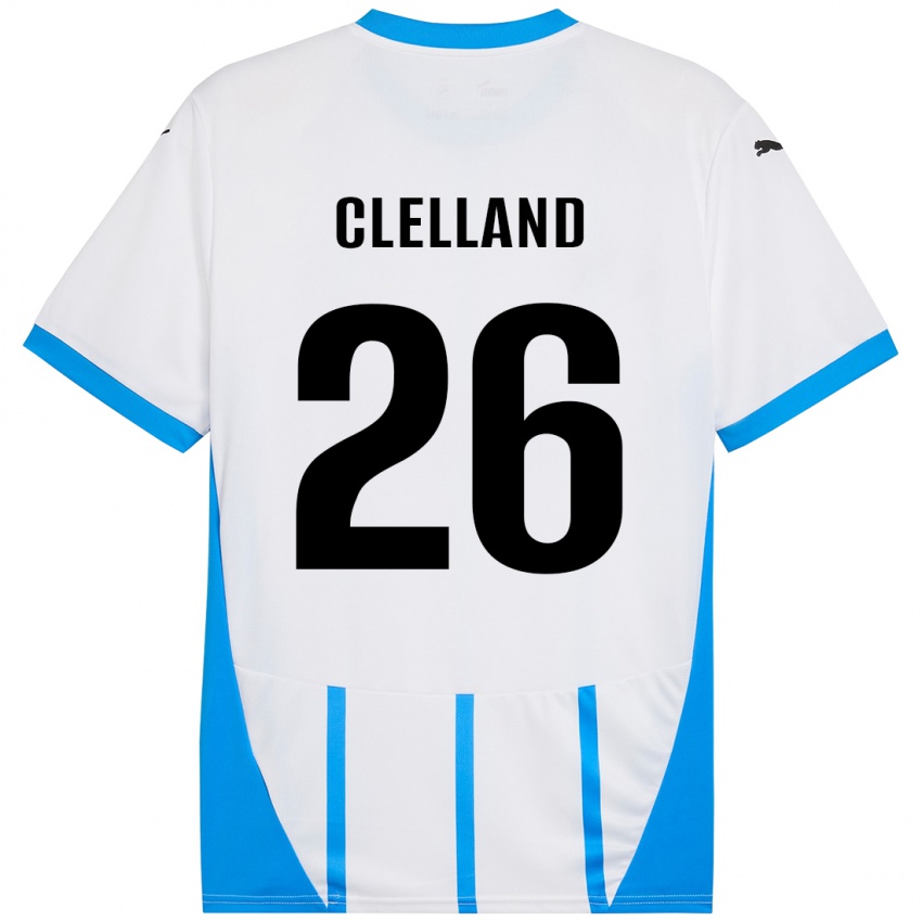 Niño Camiseta Lana Clelland #26 Blanco Azul 2ª Equipación 2024/25 La Camisa México