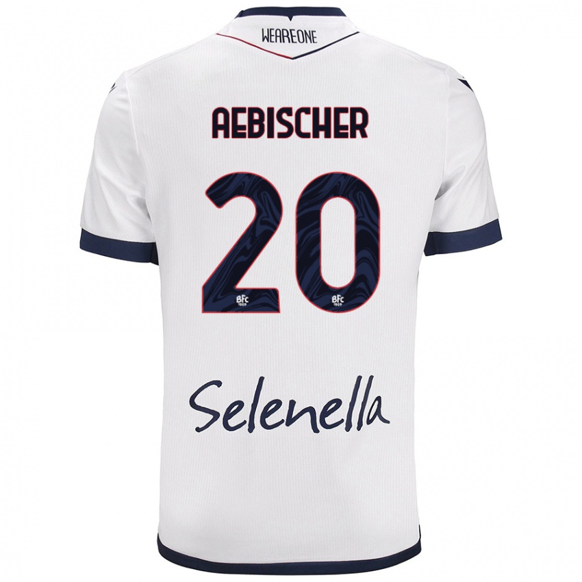 Niño Camiseta Michel Aebischer #20 Blanco Azul Real 2ª Equipación 2024/25 La Camisa México