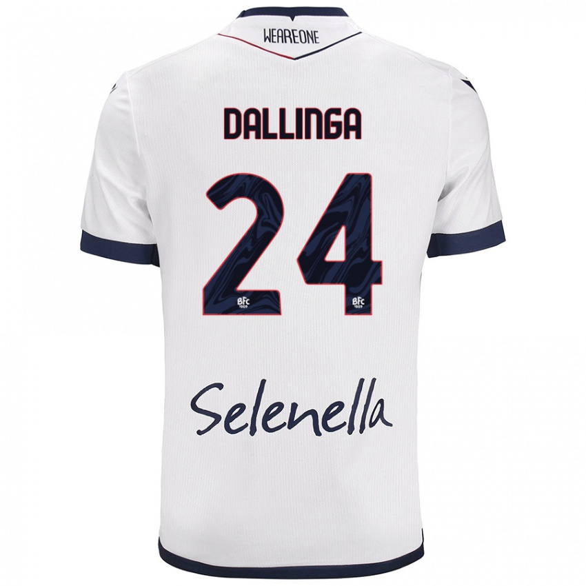 Niño Camiseta Thijs Dallinga #24 Blanco Azul Real 2ª Equipación 2024/25 La Camisa México