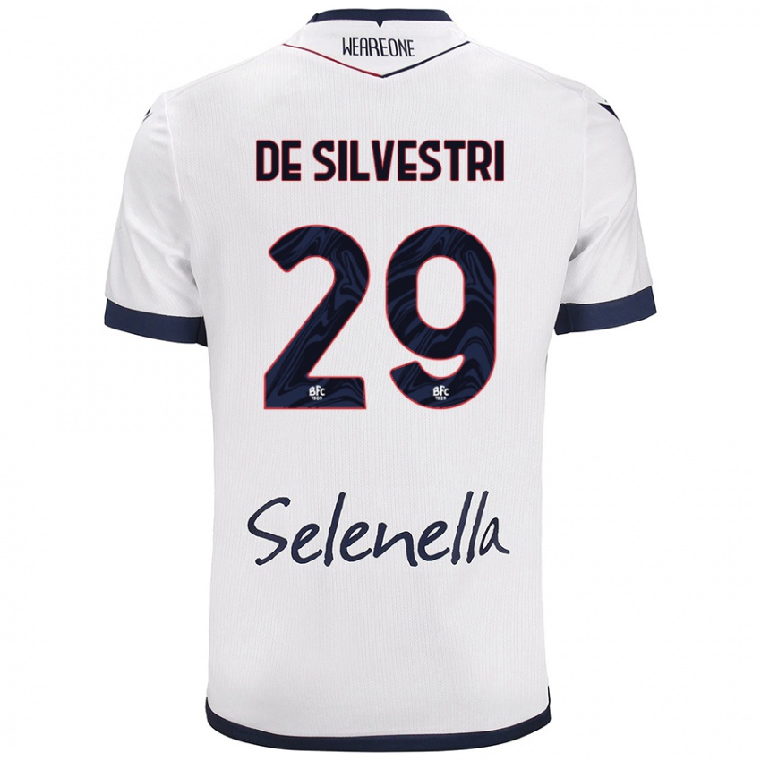 Niño Camiseta Lorenzo De Silvestri #29 Blanco Azul Real 2ª Equipación 2024/25 La Camisa México