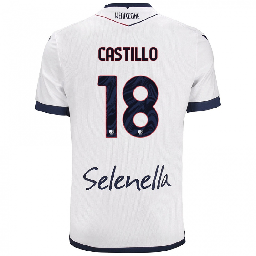 Niño Camiseta Tomas Castillo #18 Blanco Azul Real 2ª Equipación 2024/25 La Camisa México