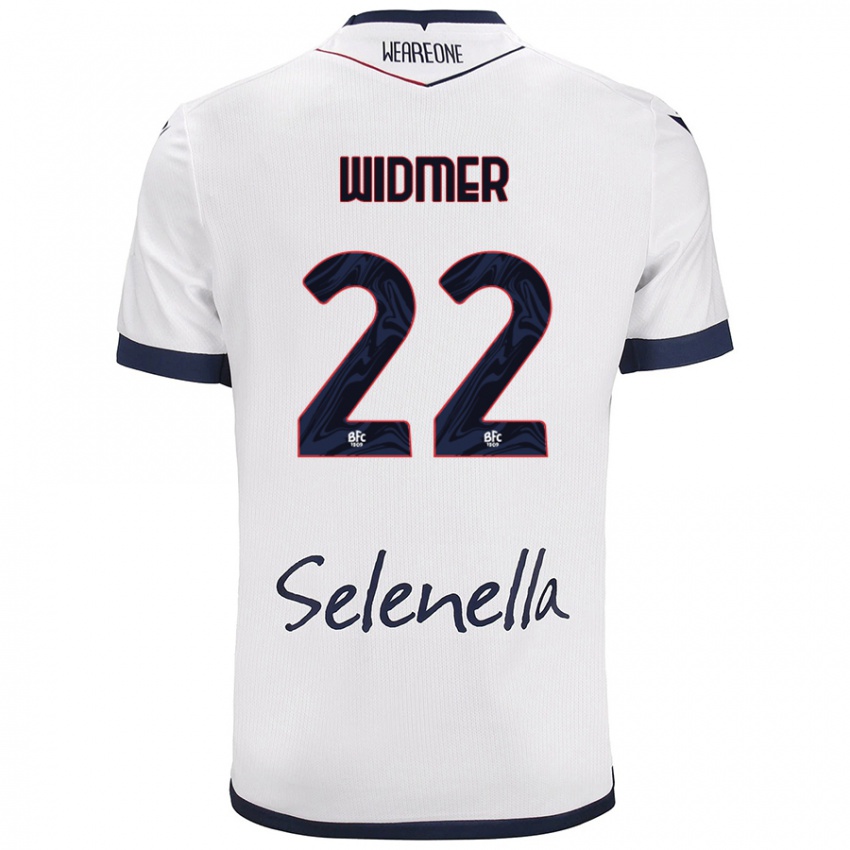 Niño Camiseta Renato Widmer D’autilia #22 Blanco Azul Real 2ª Equipación 2024/25 La Camisa México