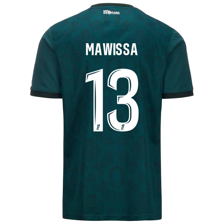 Niño Camiseta Christian Mawissa Elebi #13 Verde Oscuro 2ª Equipación 2024/25 La Camisa México