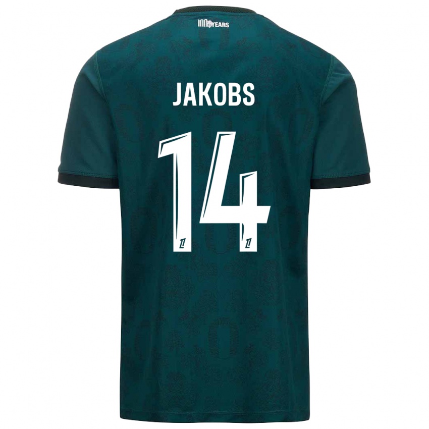 Niño Camiseta Ismail Jakobs #14 Verde Oscuro 2ª Equipación 2024/25 La Camisa México