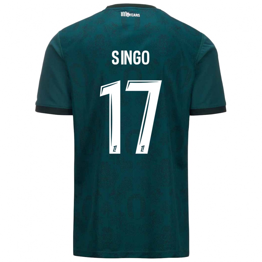 Niño Camiseta Wilfried Singo #17 Verde Oscuro 2ª Equipación 2024/25 La Camisa México