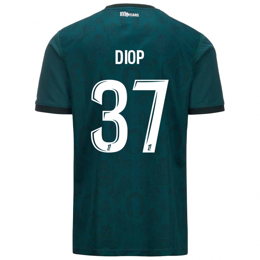 Niño Camiseta Edan Diop #37 Verde Oscuro 2ª Equipación 2024/25 La Camisa México