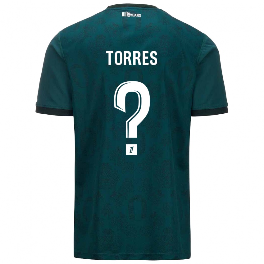 Niño Camiseta Jean Torres #0 Verde Oscuro 2ª Equipación 2024/25 La Camisa México