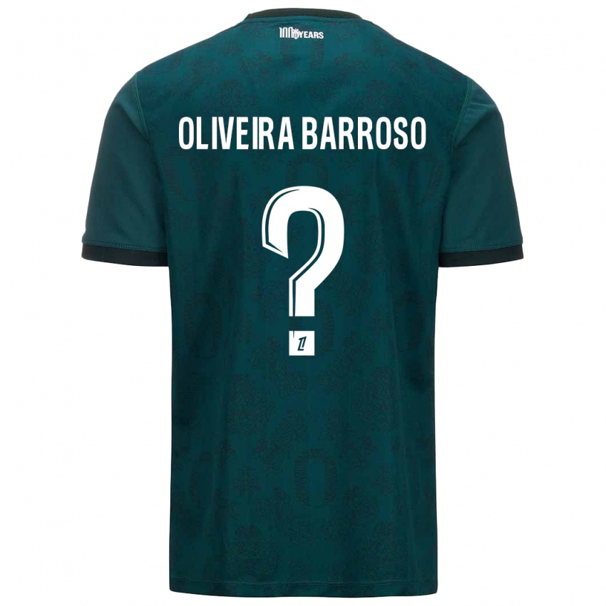 Niño Camiseta Mickael Oliveira Barroso #0 Verde Oscuro 2ª Equipación 2024/25 La Camisa México