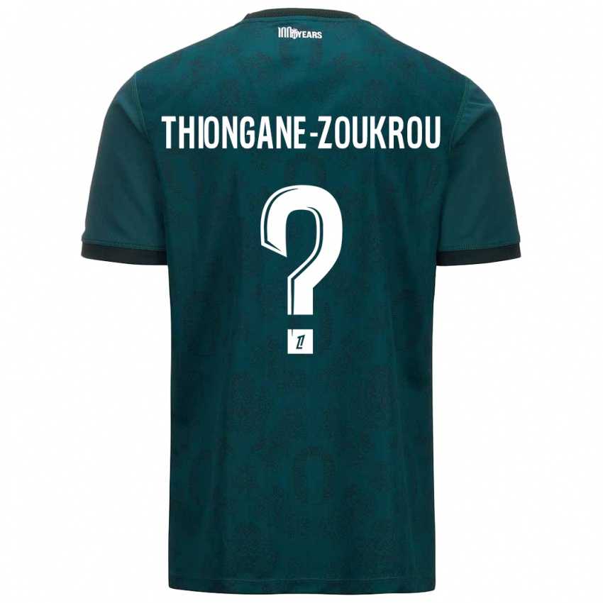 Niño Camiseta Ackah-Tidiane Thiongane-Zoukrou #0 Verde Oscuro 2ª Equipación 2024/25 La Camisa México