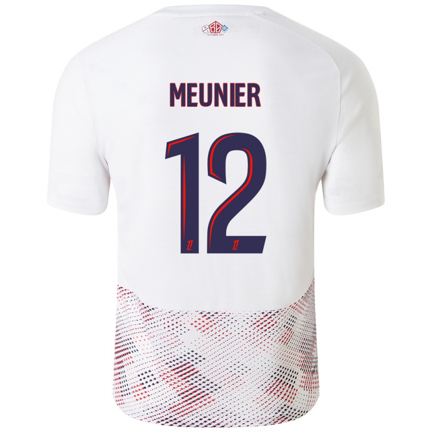 Niño Camiseta Thomas Meunier #12 Blanco Azul Real 2ª Equipación 2024/25 La Camisa México