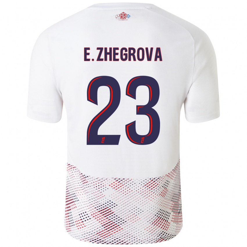 Niño Camiseta Edon Zhegrova #23 Blanco Azul Real 2ª Equipación 2024/25 La Camisa México