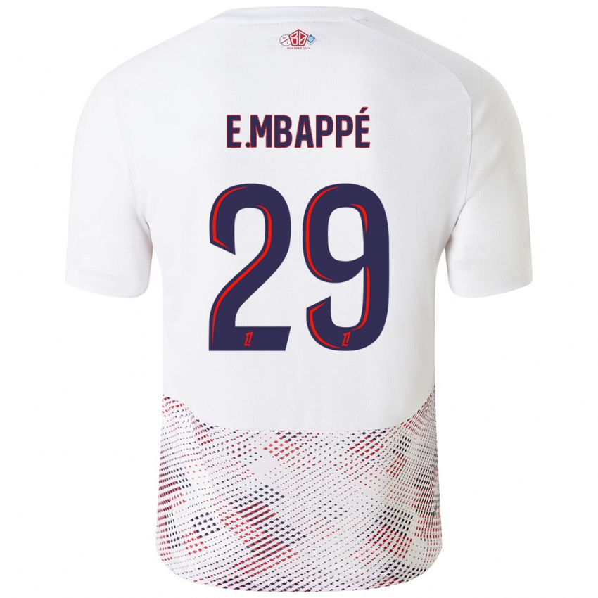 Niño Camiseta Ethan Mbappe #29 Blanco Azul Real 2ª Equipación 2024/25 La Camisa México