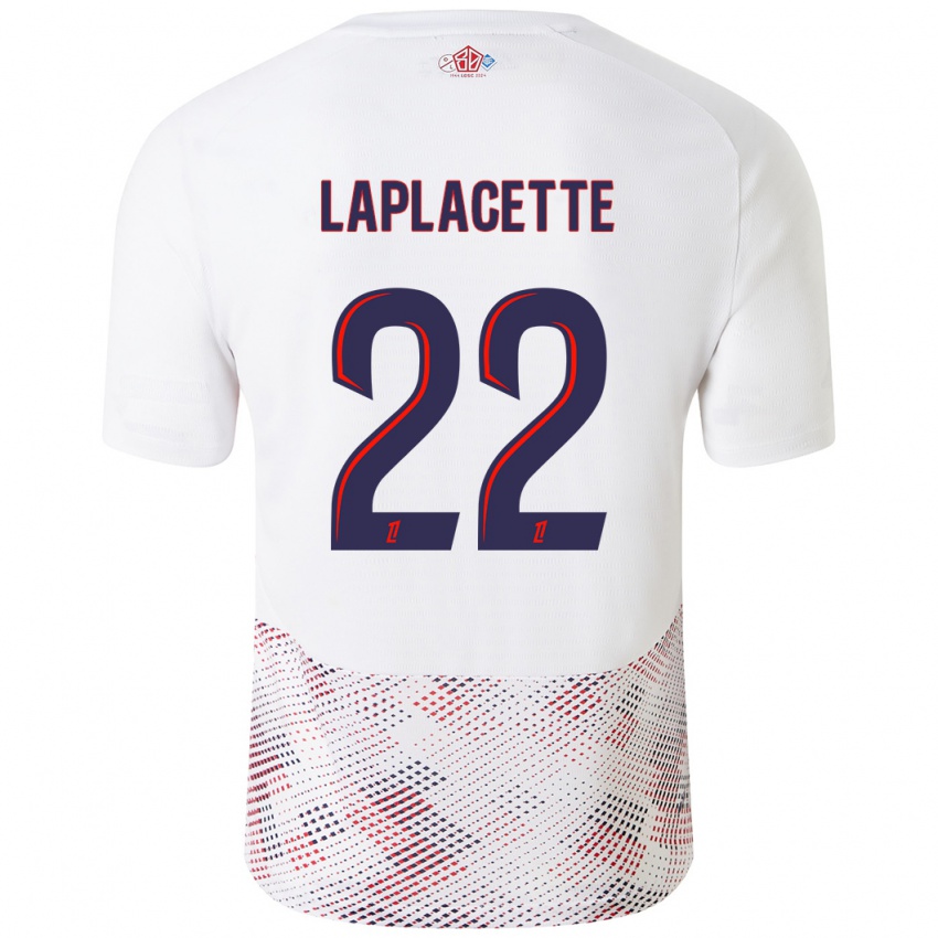 Niño Camiseta Tess Laplacette #22 Blanco Azul Real 2ª Equipación 2024/25 La Camisa México