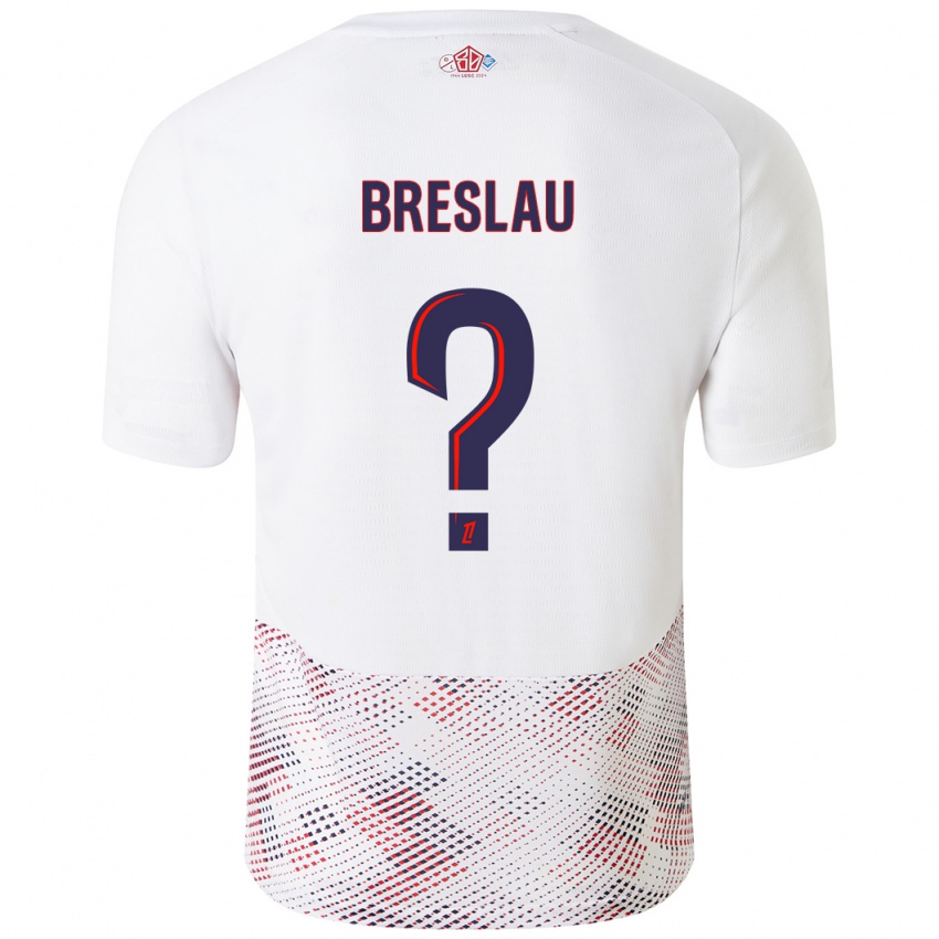 Niño Camiseta Jessy Breslau #0 Blanco Azul Real 2ª Equipación 2024/25 La Camisa México