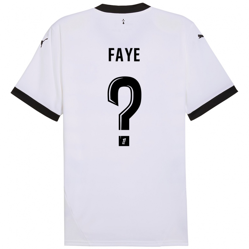 Niño Camiseta Mikayil Faye #0 Blanco Negro 2ª Equipación 2024/25 La Camisa México