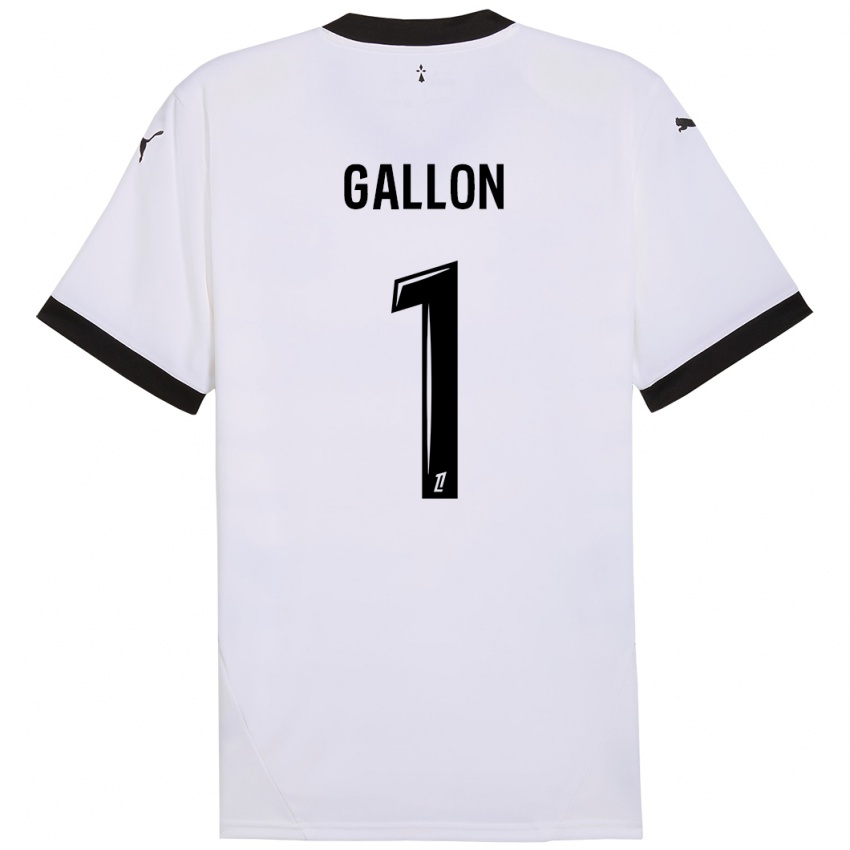 Niño Camiseta Gauthier Gallon #1 Blanco Negro 2ª Equipación 2024/25 La Camisa México