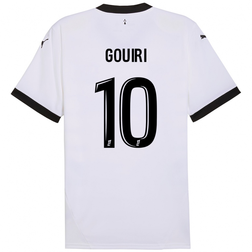 Niño Camiseta Amine Gouiri #10 Blanco Negro 2ª Equipación 2024/25 La Camisa México