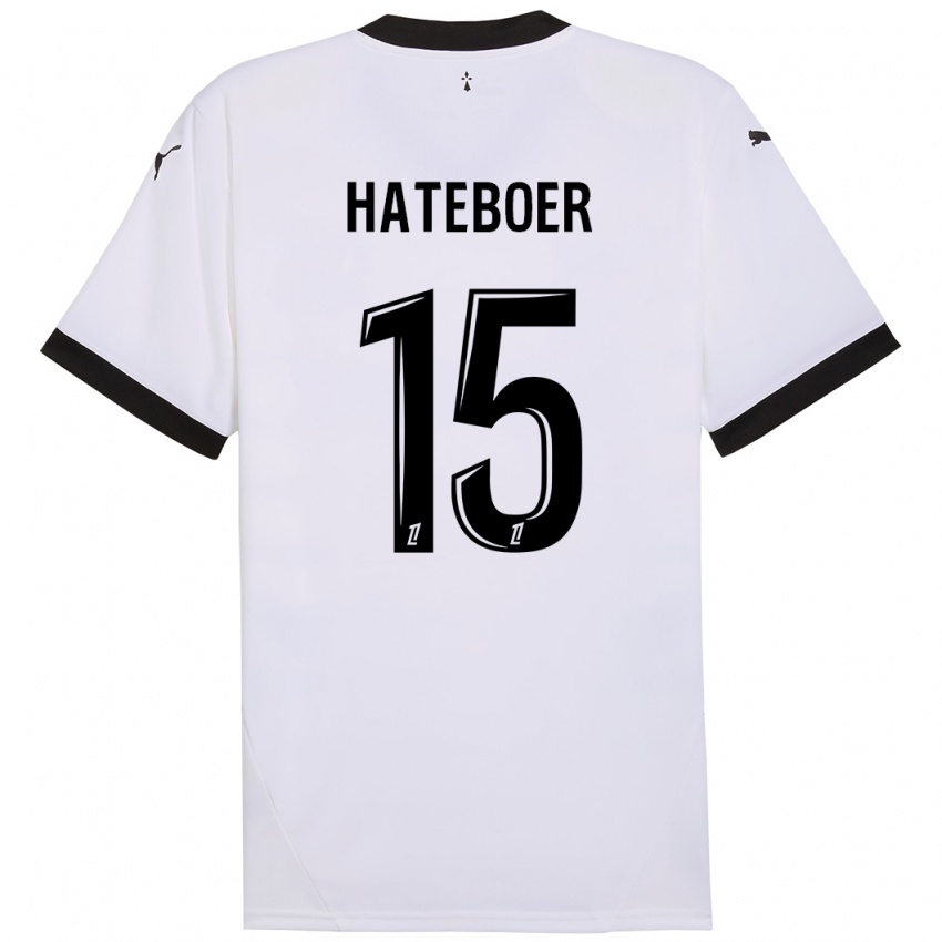 Niño Camiseta Hans Hateboer #15 Blanco Negro 2ª Equipación 2024/25 La Camisa México