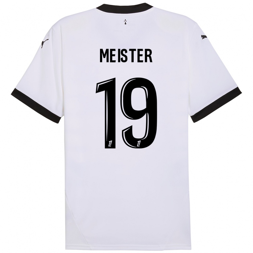 Niño Camiseta Henrik Meister #19 Blanco Negro 2ª Equipación 2024/25 La Camisa México