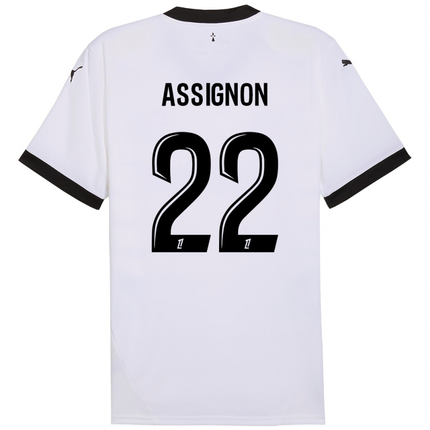 Niño Camiseta Lorenz Assignon #22 Blanco Negro 2ª Equipación 2024/25 La Camisa México