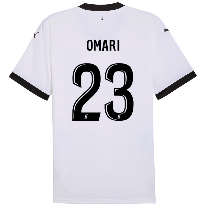 Niño Camiseta Warmed Omari #23 Blanco Negro 2ª Equipación 2024/25 La Camisa México