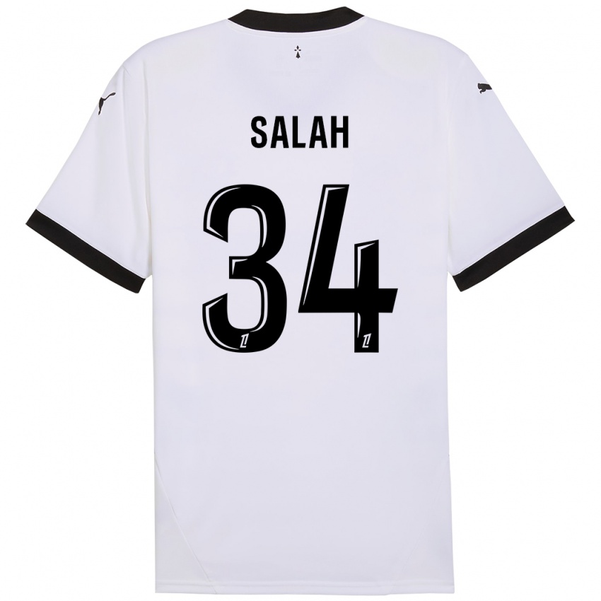 Niño Camiseta Ibrahim Salah #34 Blanco Negro 2ª Equipación 2024/25 La Camisa México