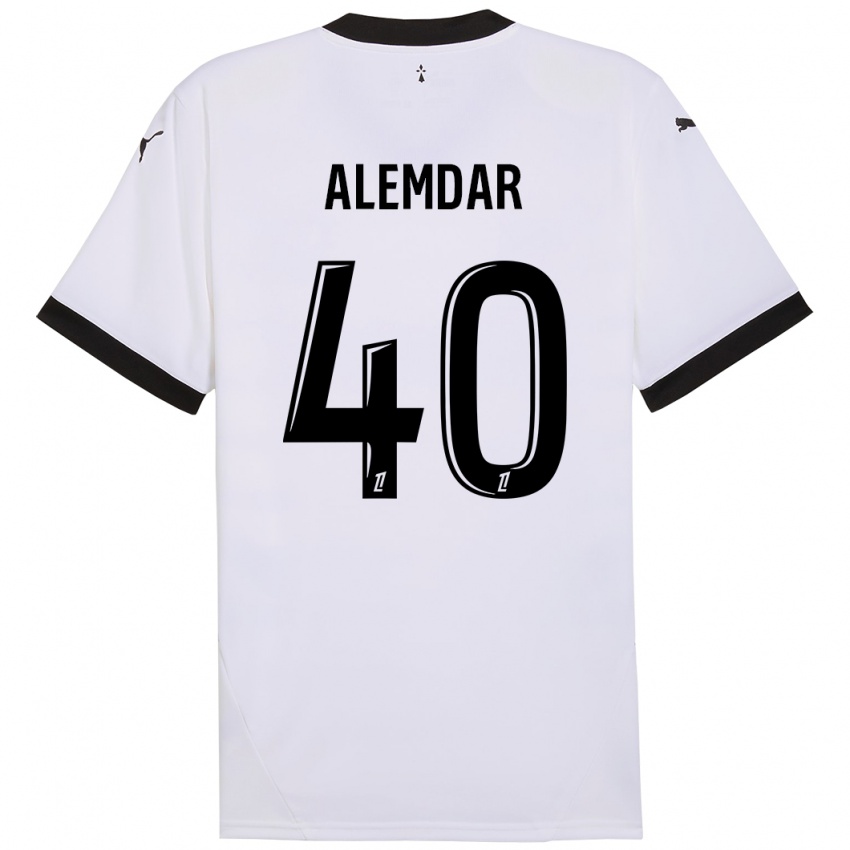 Niño Camiseta Doğan Alemdar #40 Blanco Negro 2ª Equipación 2024/25 La Camisa México