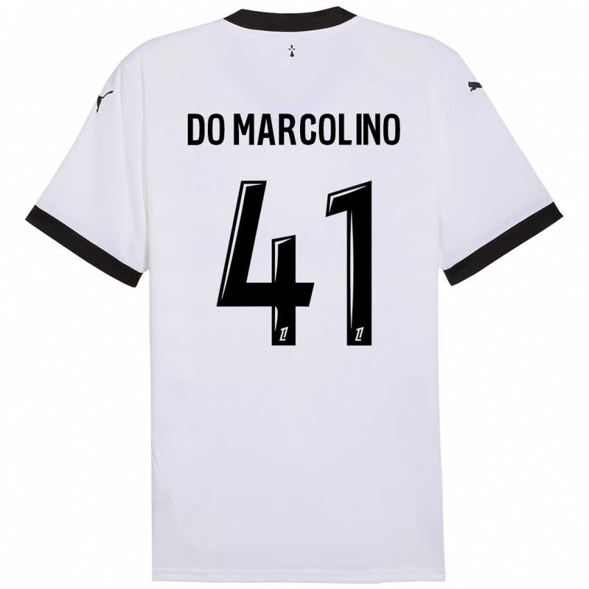 Niño Camiseta Alan Do Marcolino #41 Blanco Negro 2ª Equipación 2024/25 La Camisa México