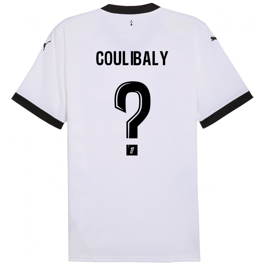 Niño Camiseta Joël Coulibaly #0 Blanco Negro 2ª Equipación 2024/25 La Camisa México