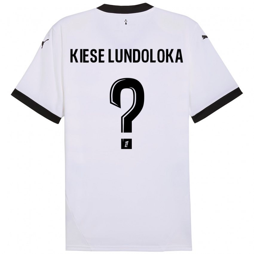 Niño Camiseta Jeanslor Kiese Lundoloka #0 Blanco Negro 2ª Equipación 2024/25 La Camisa México