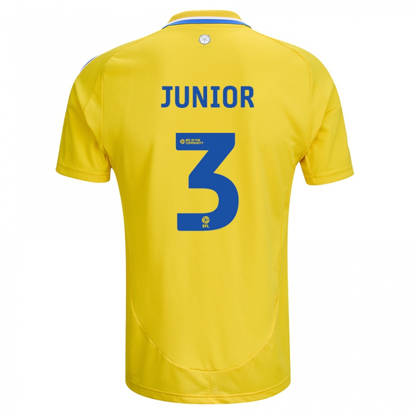 Niño Camiseta Junior Firpo #3 Amarillo Azul 2ª Equipación 2024/25 La Camisa México