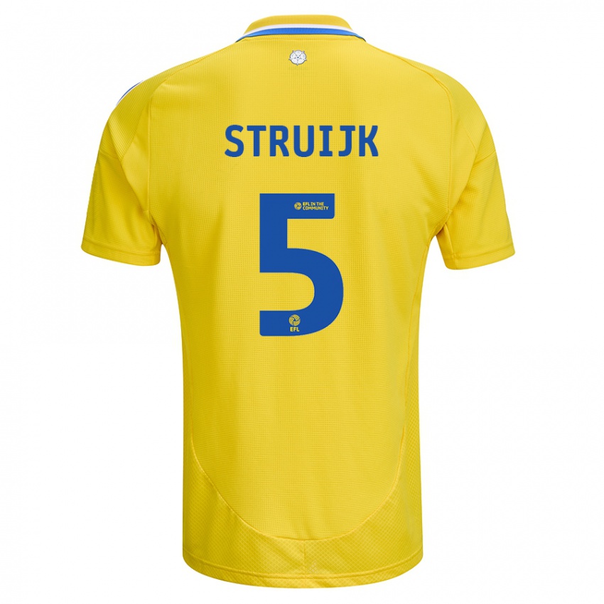 Niño Camiseta Pascal Struijk #5 Amarillo Azul 2ª Equipación 2024/25 La Camisa México