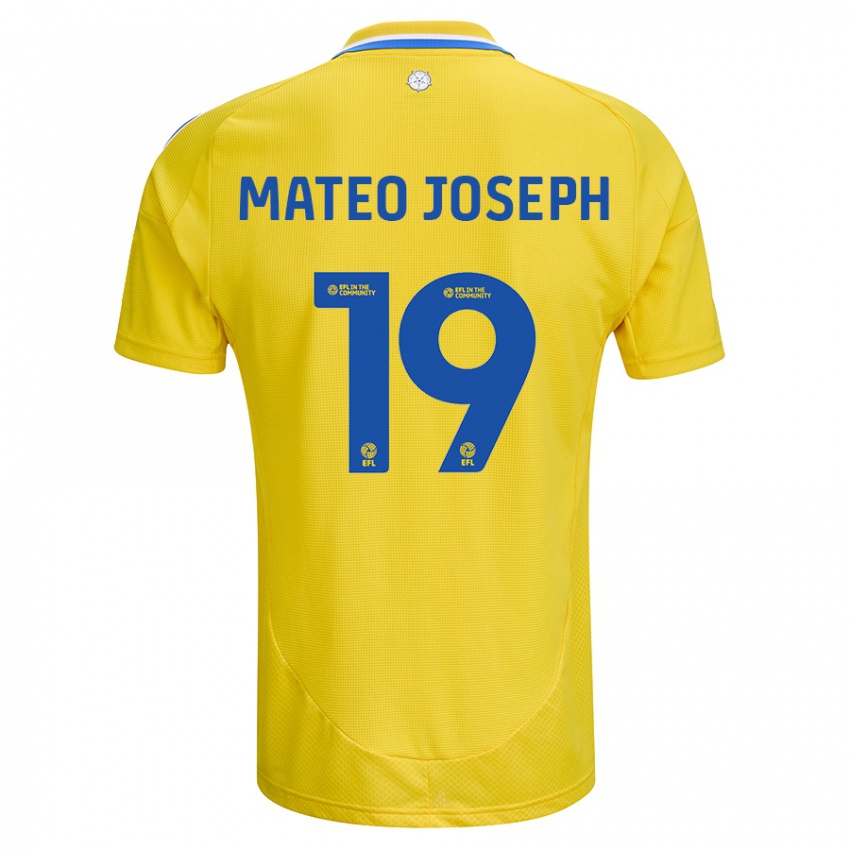 Niño Camiseta Mateo Joseph #19 Amarillo Azul 2ª Equipación 2024/25 La Camisa México