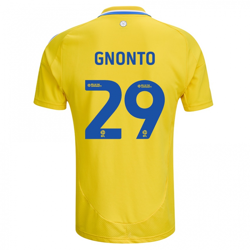 Niño Camiseta Wilfried Gnonto #29 Amarillo Azul 2ª Equipación 2024/25 La Camisa México