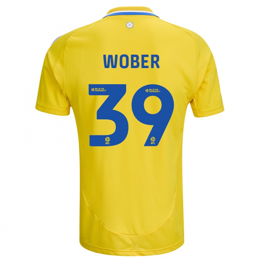 Niño Camiseta Maximilian Wöber #39 Amarillo Azul 2ª Equipación 2024/25 La Camisa México