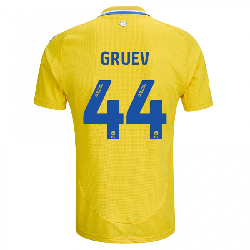 Niño Camiseta Ilia Gruev #44 Amarillo Azul 2ª Equipación 2024/25 La Camisa México