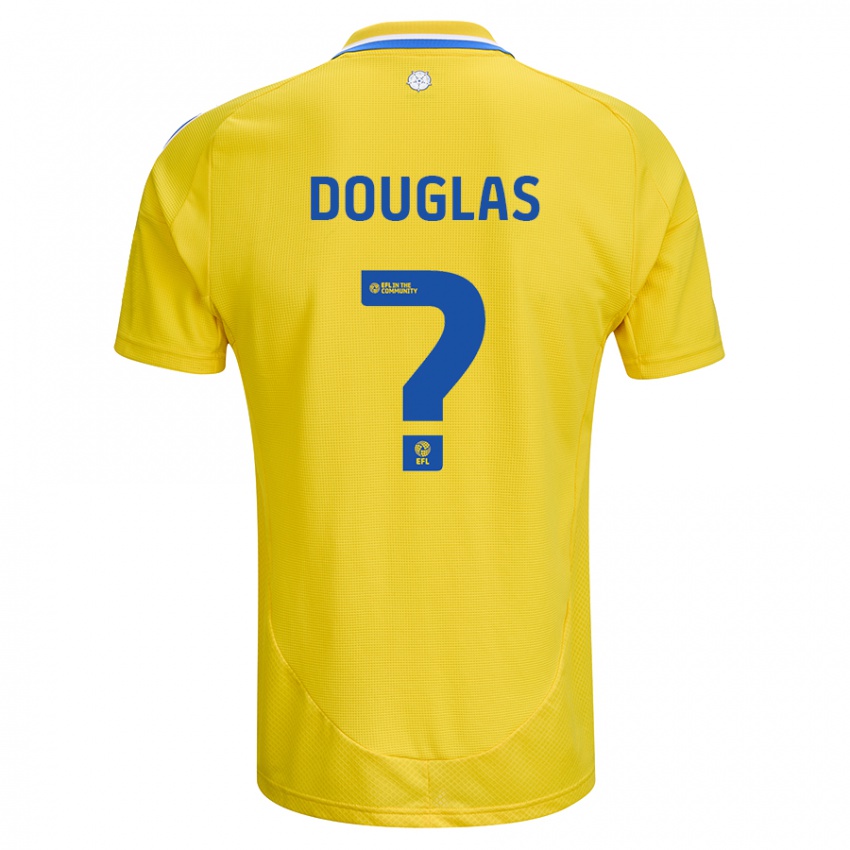 Niño Camiseta Connor Douglas #0 Amarillo Azul 2ª Equipación 2024/25 La Camisa México