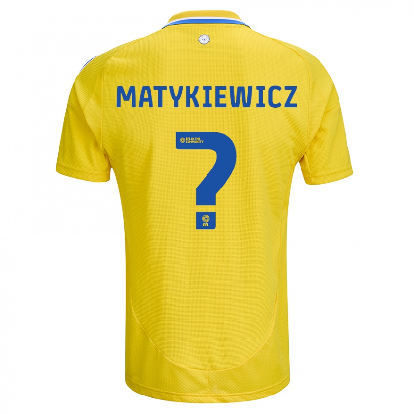 Niño Camiseta Luke Matykiewicz #0 Amarillo Azul 2ª Equipación 2024/25 La Camisa México