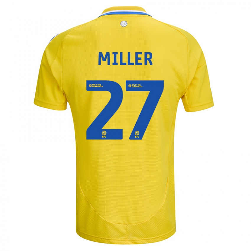 Niño Camiseta Amari Miller #27 Amarillo Azul 2ª Equipación 2024/25 La Camisa México