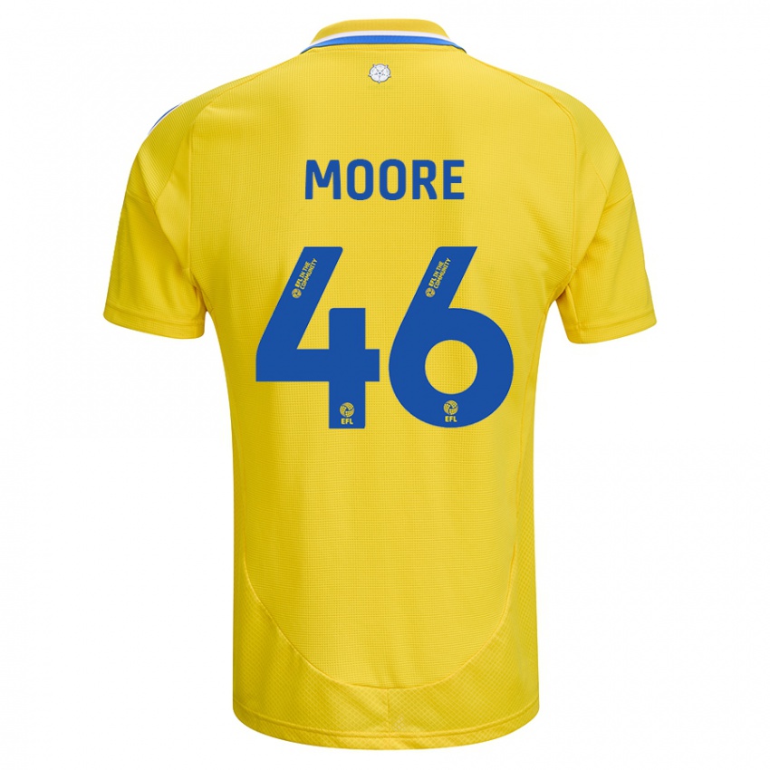 Niño Camiseta Kris Moore #46 Amarillo Azul 2ª Equipación 2024/25 La Camisa México