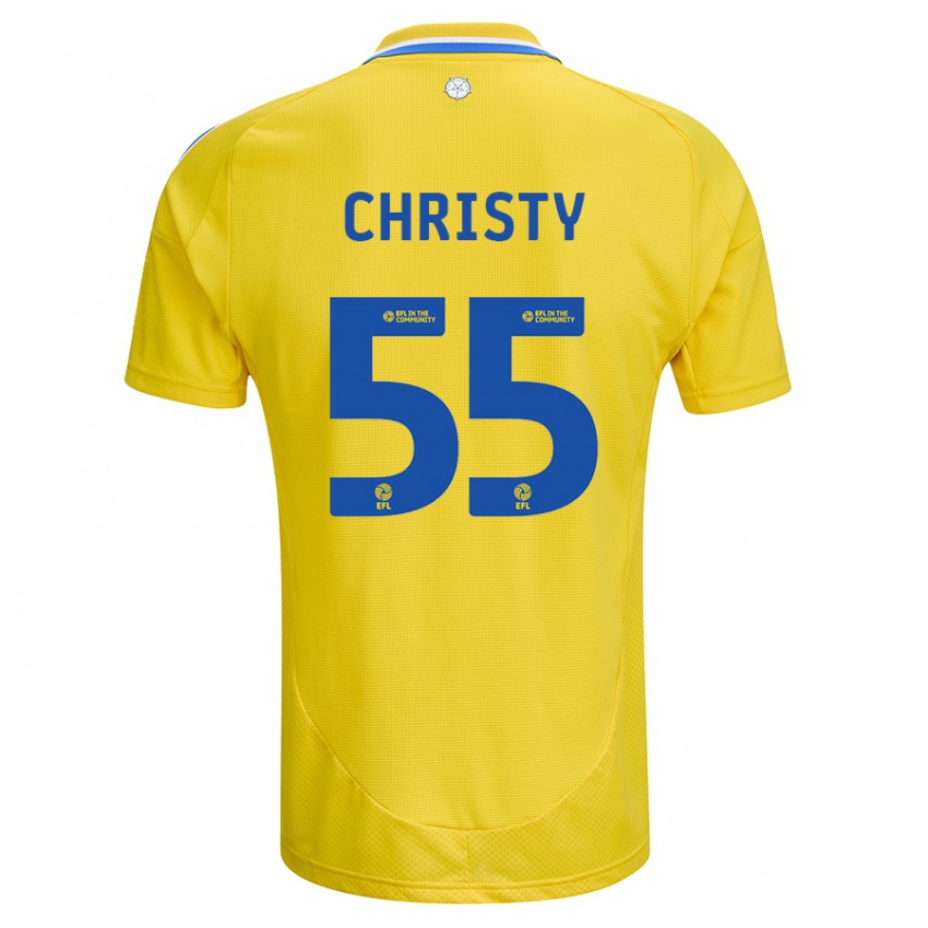 Niño Camiseta Harry Christy #55 Amarillo Azul 2ª Equipación 2024/25 La Camisa México