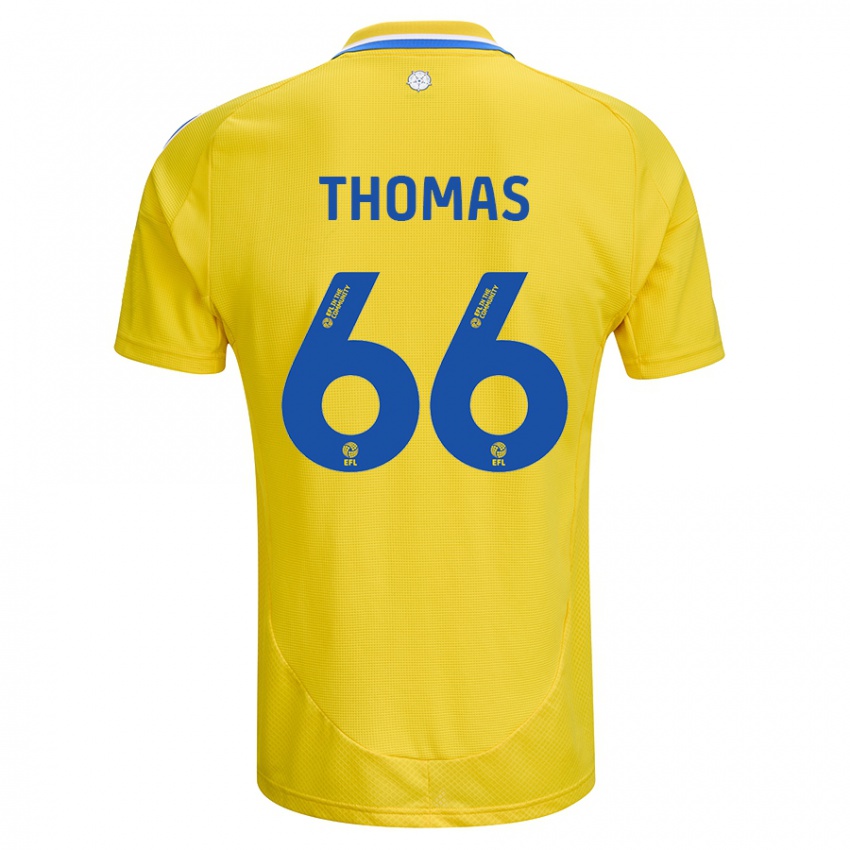 Niño Camiseta Luca Thomas #66 Amarillo Azul 2ª Equipación 2024/25 La Camisa México